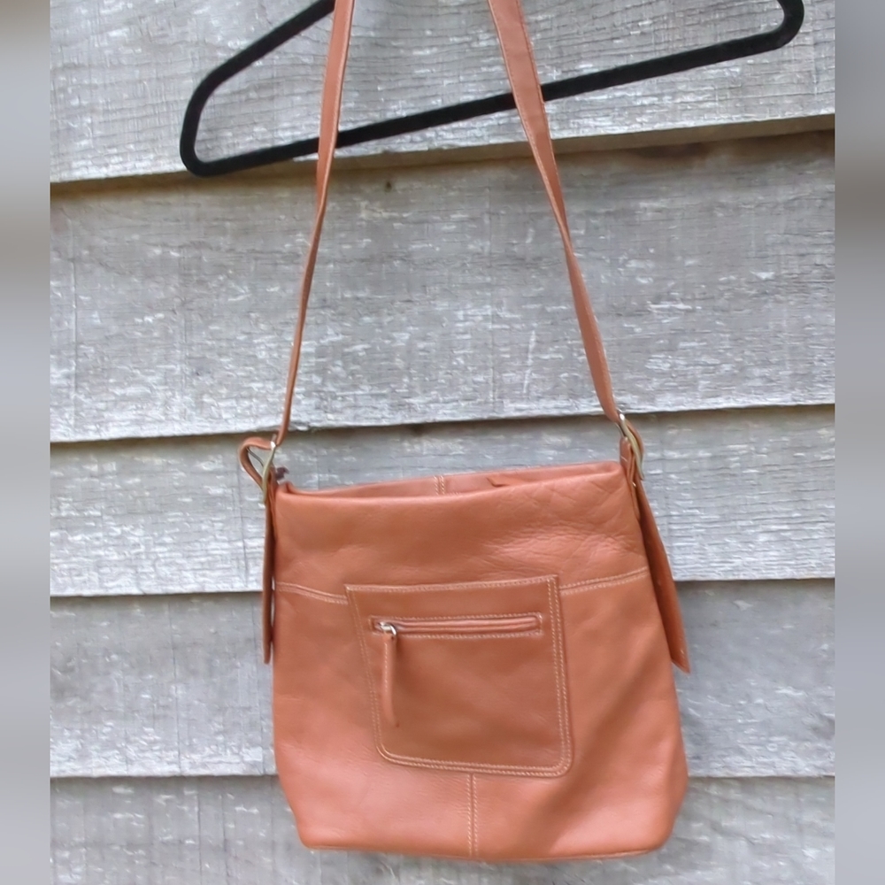 Genuine Leather ๐Natural Pebbled Cross Body/Shoulder Bag NWOT - Picture 5 of 16